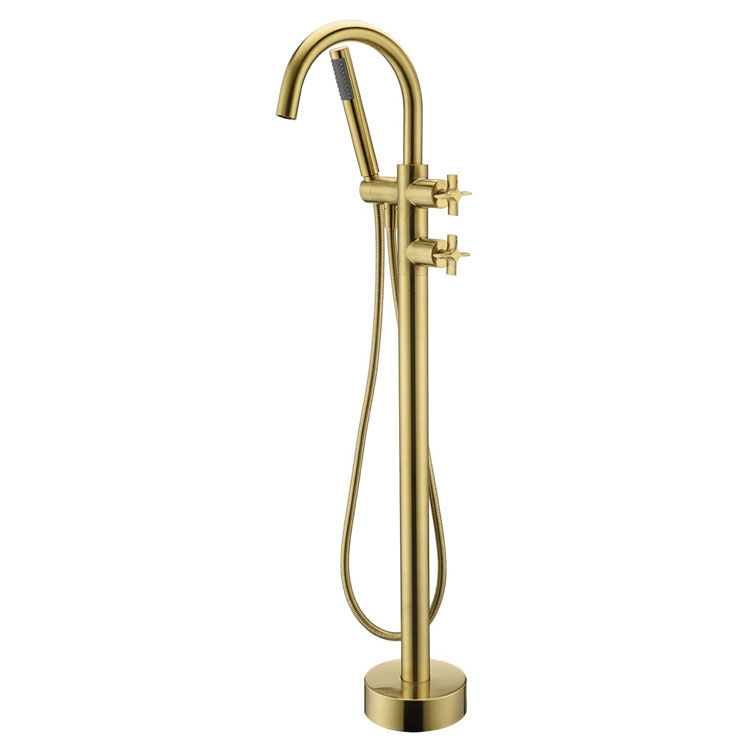 Brushed Gold Freestanding Bathtub ကို တို့ပါ။