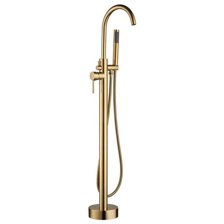 Gold Freestanding Bathtub Mixer