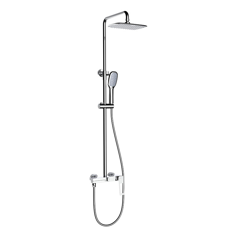 Chrome Bathtub Mixer အသစ်သည် ရေပူရေအေး Big Shower စနစ်