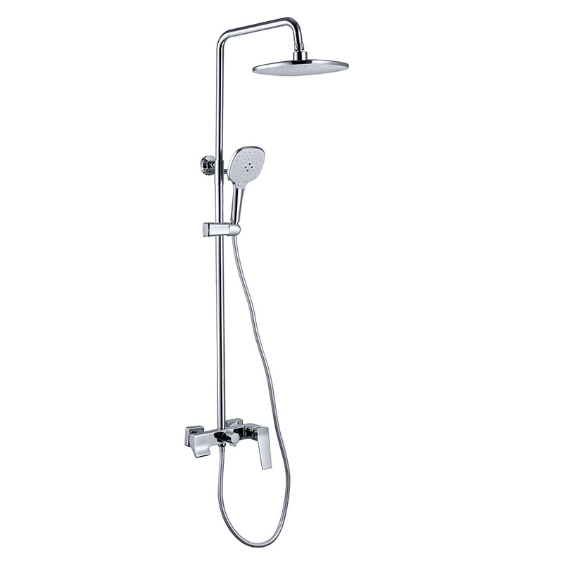 Hand Shower Faucets ပါသော Silver Thermostatic Big Shower စနစ်